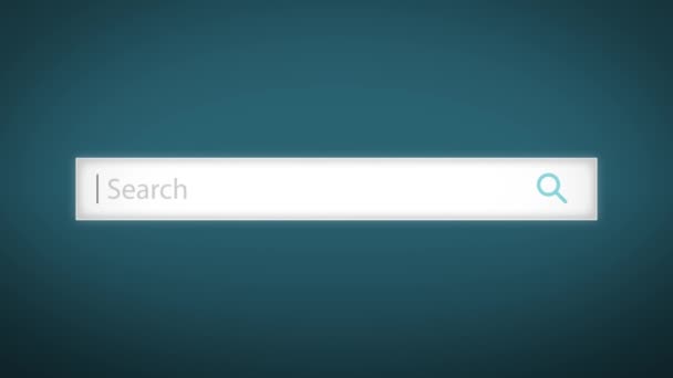 Internet Search Engine Campo de fundo Loop / 4k animação de uma ferramenta de motor de busca web com campo de entrada
 - Filmagem, Vídeo