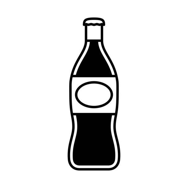 Κινούμενα σχέδια σόδα μπουκάλι εικονίδιο απομονωμένη σε λευκό φόντο - Διάνυσμα, εικόνα
