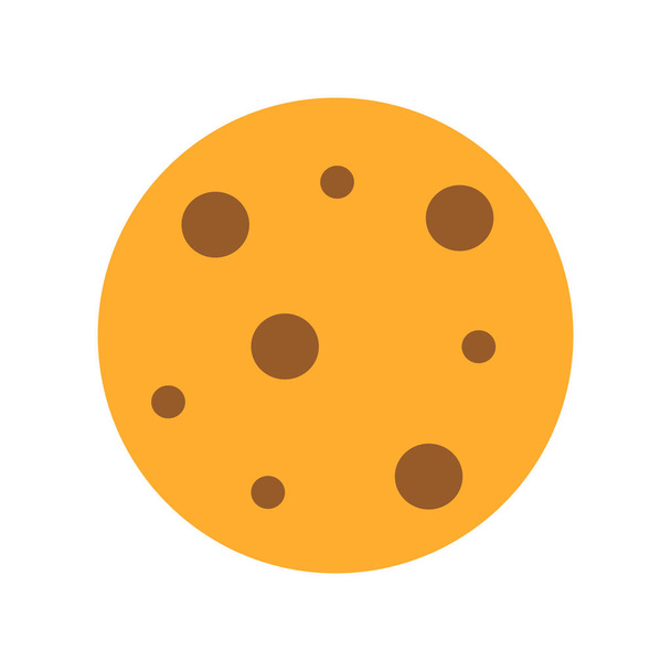 Cartoon-Cookie-Symbol isoliert auf weißem Hintergrund - Vektor, Bild