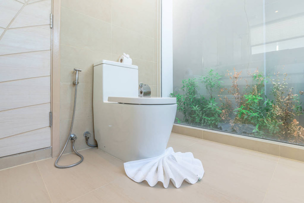 Luxus fürdőszoba funkció vécécsésze otthon, a ház, az épület - Fotó, kép