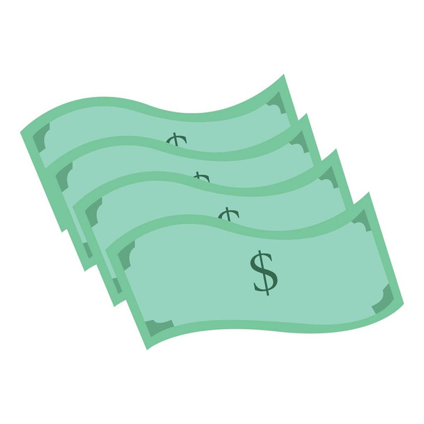 Απεικόνιση μιας στοίβας δολαρίων. Εικονογράφηση δολαρίου - Διάνυσμα, εικόνα