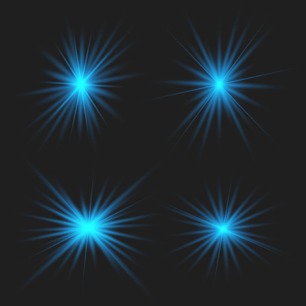 Glow light effect. Christmas flash - Vector, Image