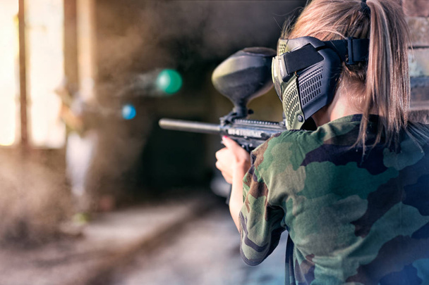 opened fire at paintball - Foto, Bild