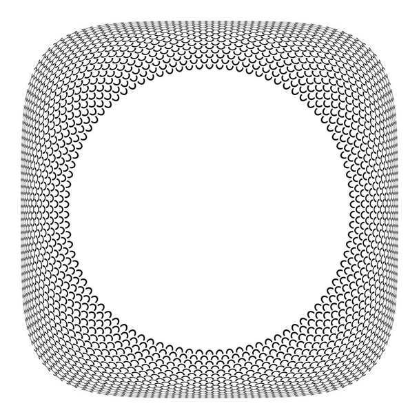 フレームデザイン。円は、凸状の正方形の形状のパターンをスケール.  - ベクター画像