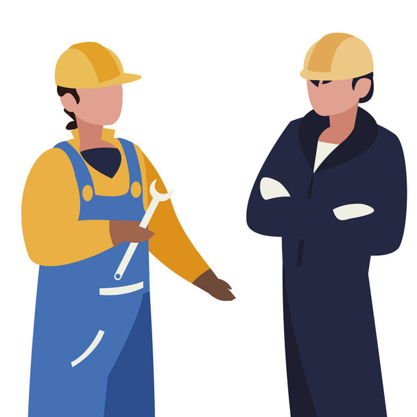 couple of professional workers characters - Vector, Image