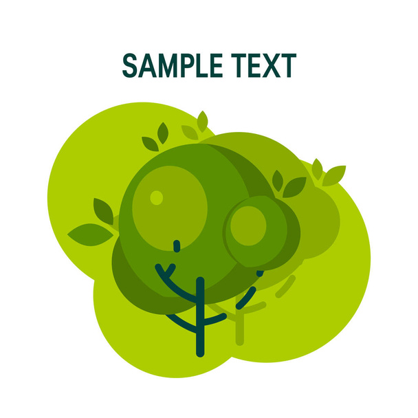 Simple vector tree icons in flat style - Wektor, obraz