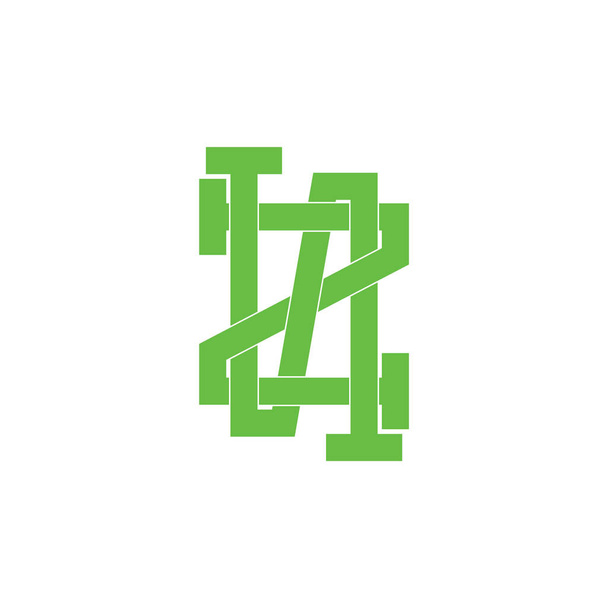 levél z egyszerű Line Art Grunge Design logo vektor - Vektor, kép