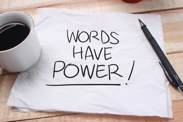 Slova mají moc, Motivační slova Citace Koncept - Fotografie, Obrázek