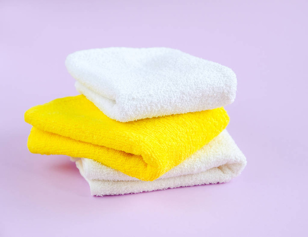 Clean and fresh cotton towels - 写真・画像