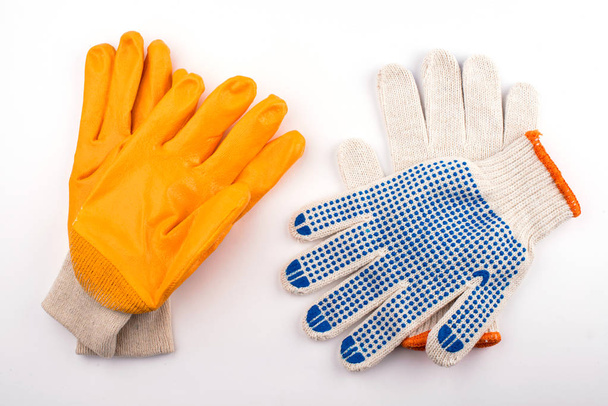 γάντια για δουλειά. γάντια από κοντά. προστασία των χεριών - Φωτογραφία, εικόνα