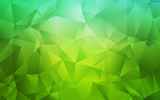 Luz verde vector brillante fondo triangular. Ilustración poligonal brillante, que consiste en triángulos. Una nueva textura para su sitio web
. - Vector, Imagen