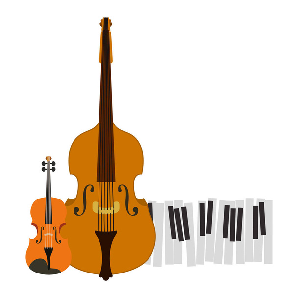 muziekinstrumenten geïsoleerd icoon - Vector, afbeelding