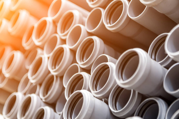plastic, pipes, pvc, water, pipe, background, blue, white, industry, isolated, industrial, plumbing, tube, pipeline, manufacturing, drainage, line, circle, construction, round, grey, stack, build, piping, abstract, system, storage, tubes, gray, hdpe, - Photo, Image