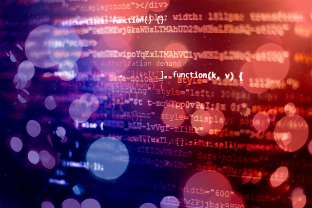 Web programmeren functies op laptop op laptop. IT-bedrijf. Python code computerscherm. - Foto, afbeelding