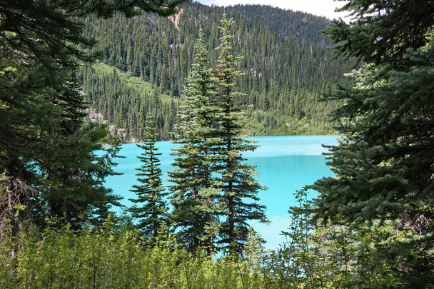 Midden-Joffre meer in Joffre Lakes Provincial Park, Canada. - Foto, afbeelding