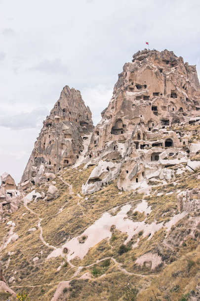 landscape of Uchisar Castle in cappadocia - Φωτογραφία, εικόνα