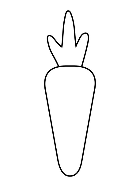 zanahoria fresca vegetal aislado icono - Vector, Imagen