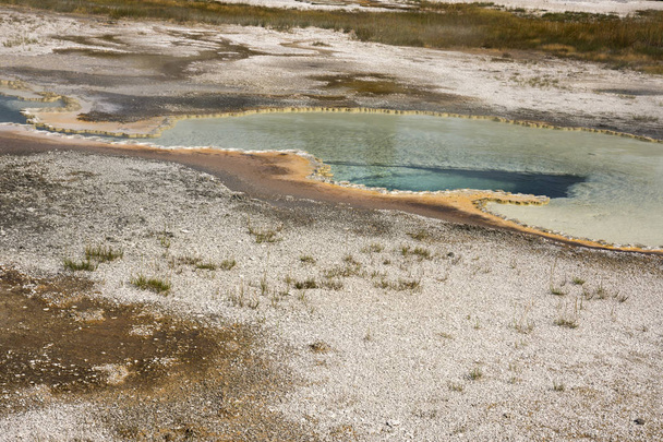 Geyser in old faithful Basin in Yellowstone National Park in Wyoming - Photo, Image