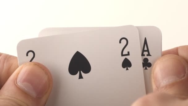 piękny Poker w ręku - Materiał filmowy, wideo