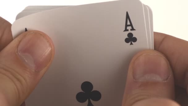 schönes Poker in der Hand - Filmmaterial, Video