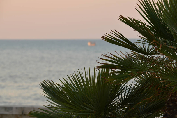 Hermoso paisaje marino durante el amanecer, Mar Mediterráneo, Donnalucata, Scicli, Ragusa, Sicilia, Italia, Europa
 - Foto, imagen