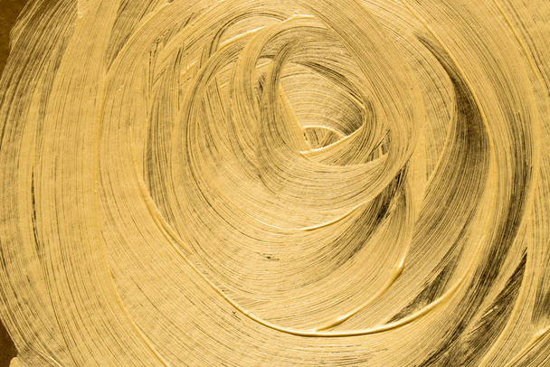golden painted paper background texture - Φωτογραφία, εικόνα