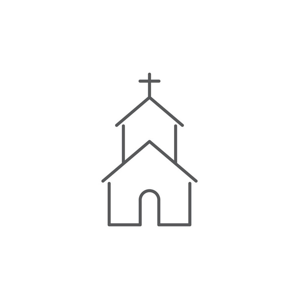 Icono de la iglesia sobre fondo blanco Vector ilustración
 - Vector, Imagen