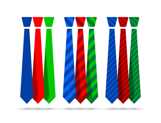 Kolorowy zestaw krawata - Wektor, obraz
