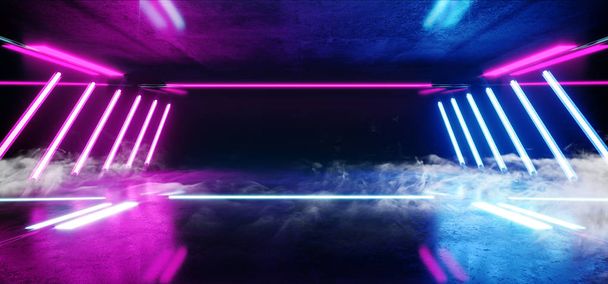 Rauch Science Fiction futuristische Alien Retro Virtual Reality Neon glühend - Foto, Bild