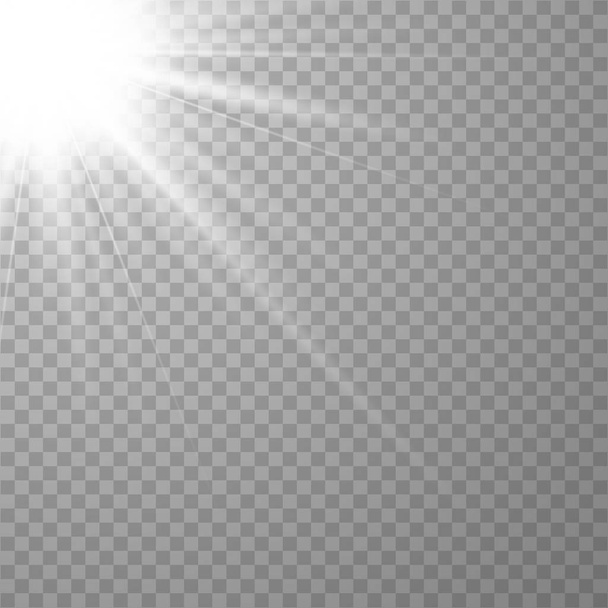 Vektor transparentes Sonnenlicht spezielle Linse. - Vektor, Bild