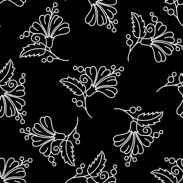 Abstract pattern black and whit doodle - Vektor, kép