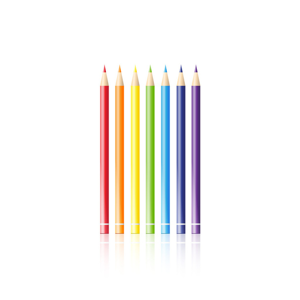 Vector illustration of colour pencils - Vector, Image