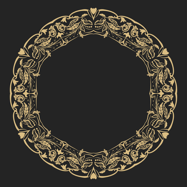 Circular baroque ornament. - Vektori, kuva