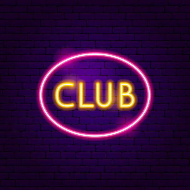 Klub Neon Label - Wektor, obraz