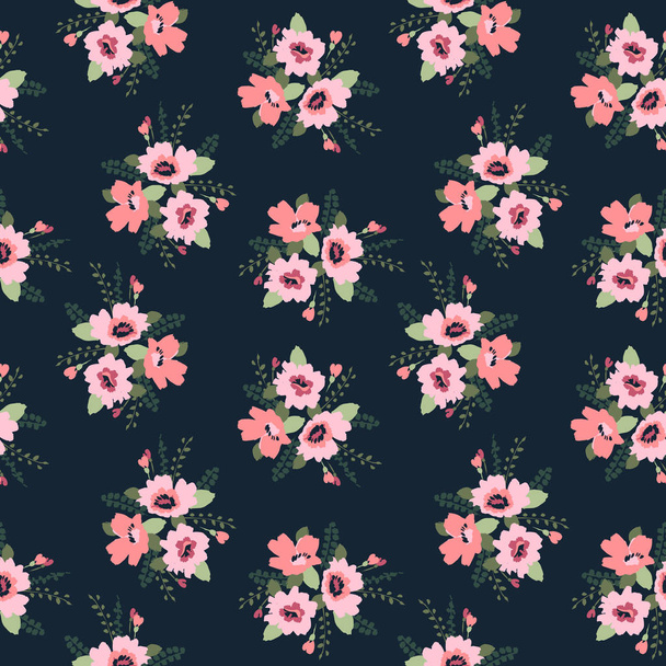 Floral abstract seamless pattern. Vector design for different surfases. - Vector, afbeelding
