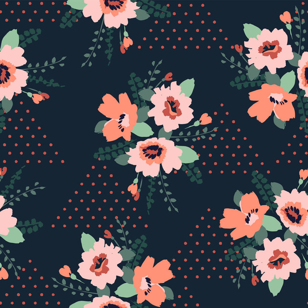 Floral abstract seamless pattern. Vector design for different surfases. - Διάνυσμα, εικόνα
