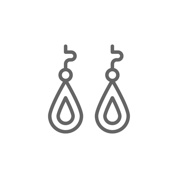 mothers day earrings outline icon. Element of mothers day illustration icon. Signs and symbols can be used for web, logo, mobile app, UI, UX - Vector, Image