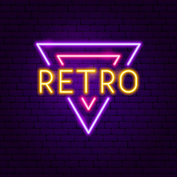 Retro Neon Label - Vettoriali, immagini