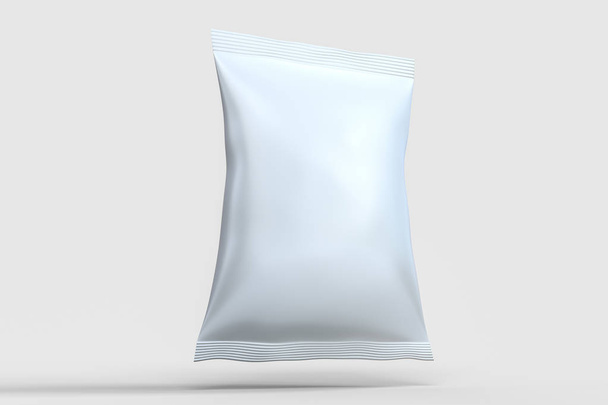 3d renderizado, bolsas de embalaje blancas con fondo blanco
 - Foto, imagen