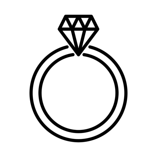 Διαμάντι δαχτυλίδι μόδα διάνυσμα εικονίδιο - Διάνυσμα, εικόνα
