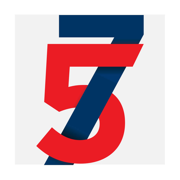 nummer illustratie geïsoleerd logo voor vieren of verjaardag ook kan gebruiken voor logo bedrijf - Vector, afbeelding