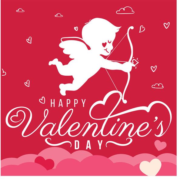 Vektorová grafika ilustrace Valentýnového dne v únoru - Vektor, obrázek