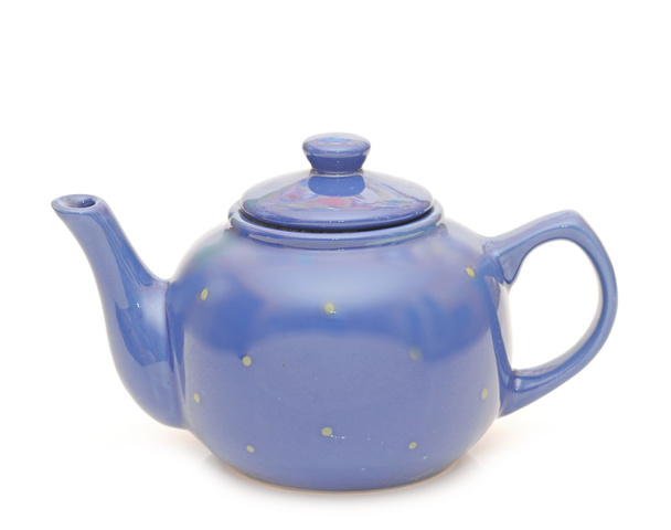 Синій чайник ізольований на білому
 - Фото, зображення