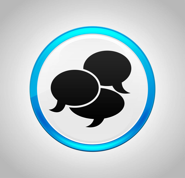 Icono de conversación pulsador azul redondo
 - Foto, Imagen