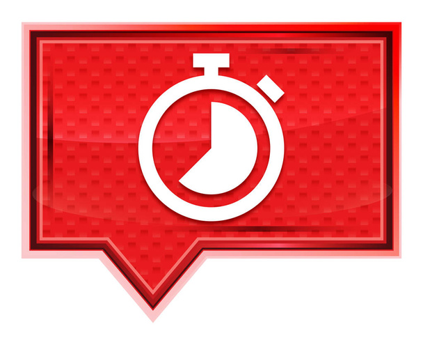 Stopwatch icon Misty Rose roze banner knop - Foto, afbeelding