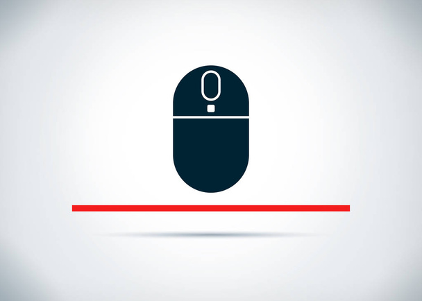 Wireless mouse icon abstract flat background design illustration - Photo, Image