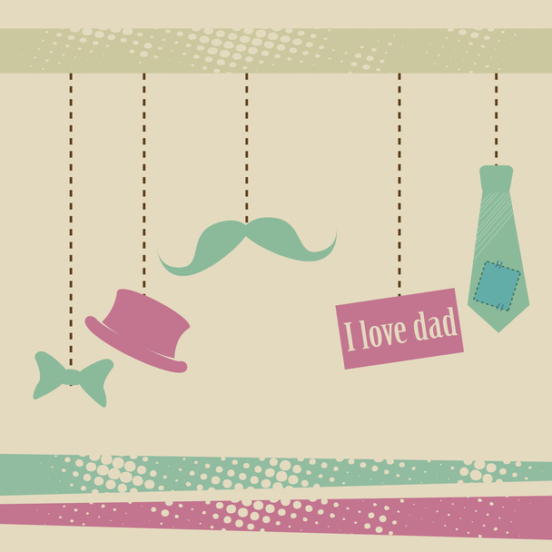 fathers day icons grunge - Vector, Image