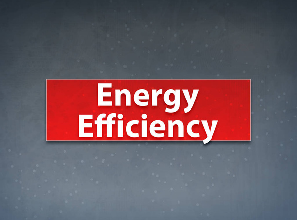 Eficiencia energética Banner rojo Fondo abstracto
 - Foto, imagen