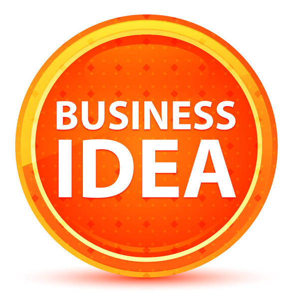 Business Idea Natural Orange Round Button - Foto, immagini