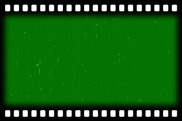 alter Filmeffekt - grüne Leinwand - Foto, Bild